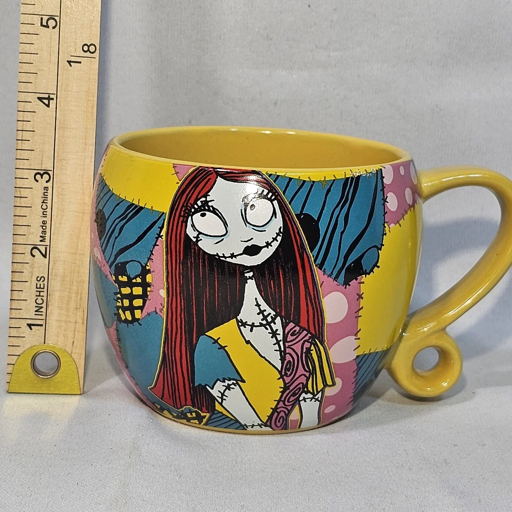 The Nightmare Before Christmas‎ Jack & Sally Large Yellow 16 oz. Ceramic Mug